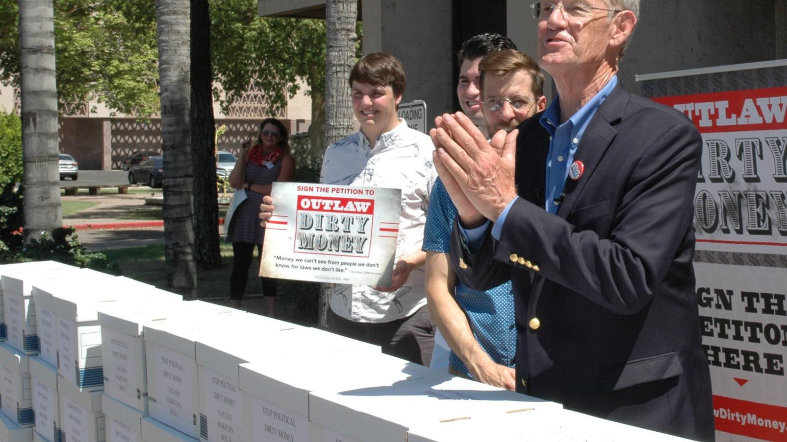 Petitions filed to have Arizonans vote on requiring disclosure of political donors